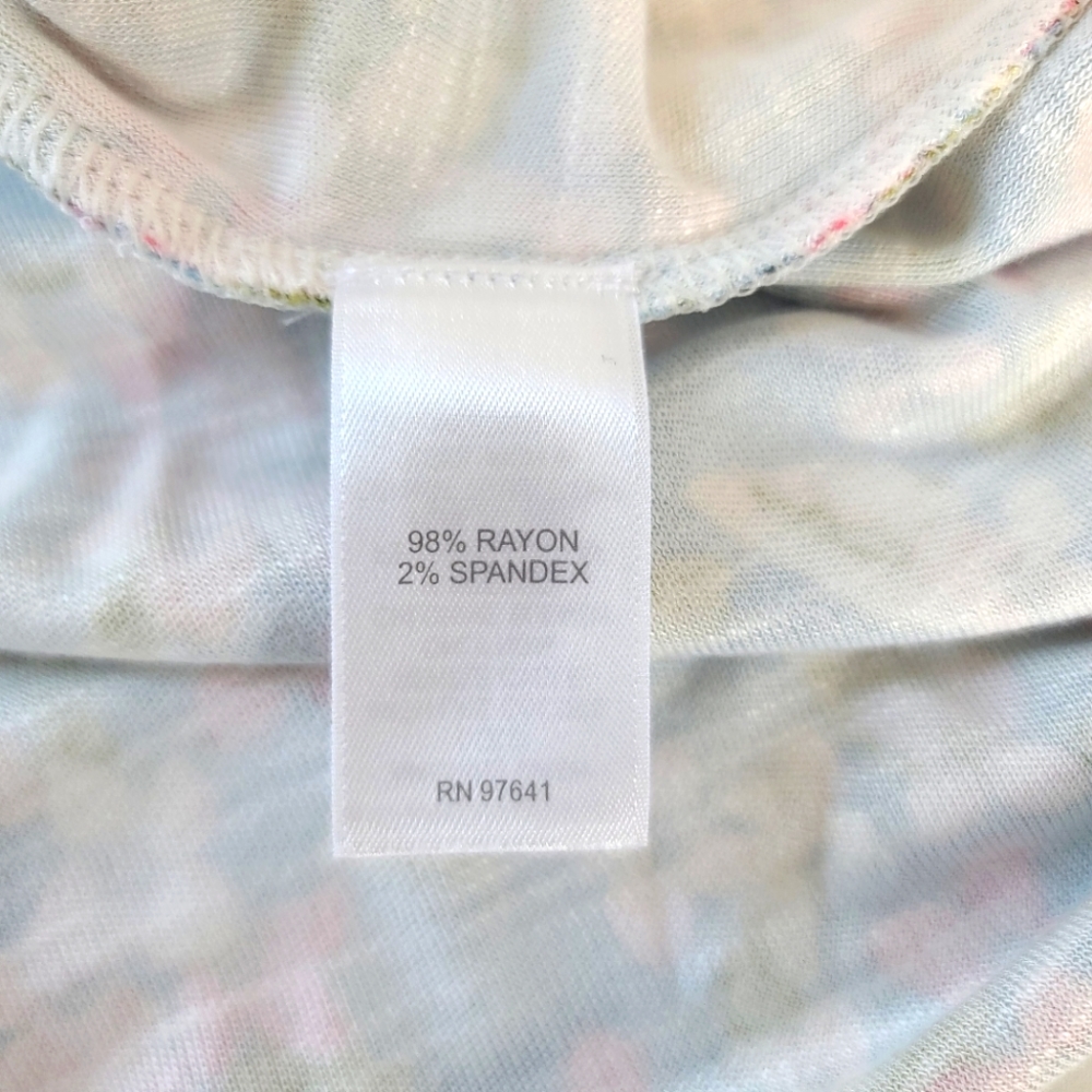 J.JILL Floral Blutint Spring Jersey Layered Dress - Picture 6 of 11